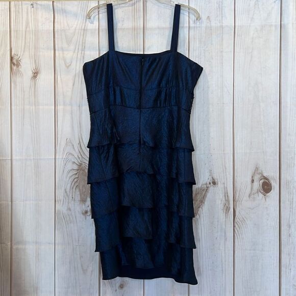 R&M Richards Blue beaded party dress with jacket Sz.18 NWT Vintage - Picture 7 of 12